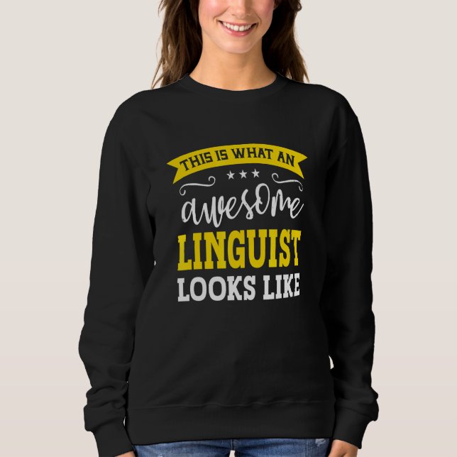 Linguist Job Title Employee Funny Worker Professio T Shirt (Framsida)