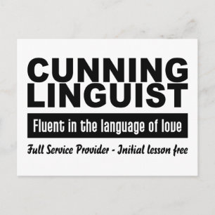 Linguist-vykort, anpassa vykort