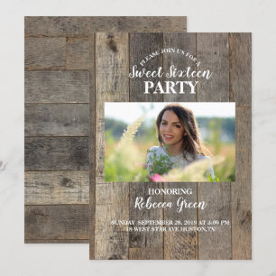 Lingvirke westerna land Sweet sixteen party Inbjudningar