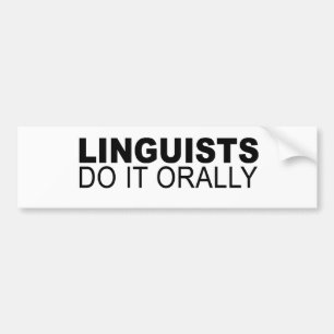 Lingvister gör det orally bildekal