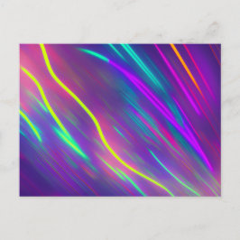 Linien in verschiedenen Neon Farben Vykort