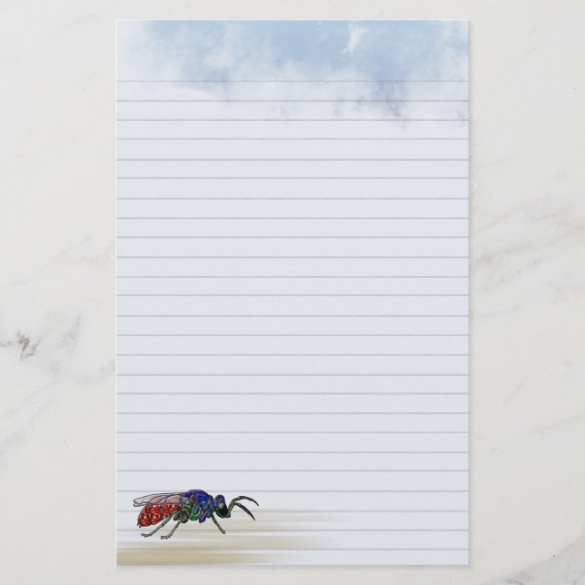 Lining Cuckoo Wasp Brevpapper (Framsida)