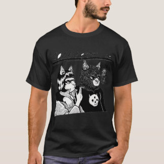 Linjär konst stil rockband t shirt
