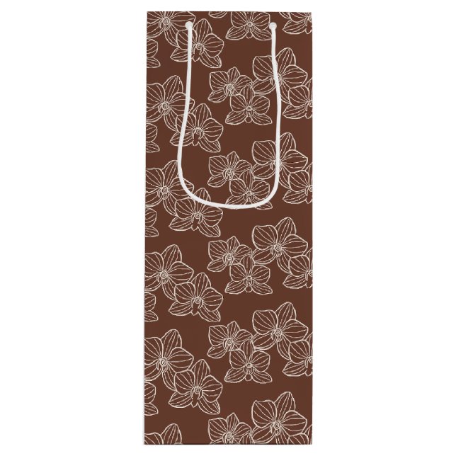 Linjär orkidé | Botaniskt blommande mörkt rost (Framsidan)