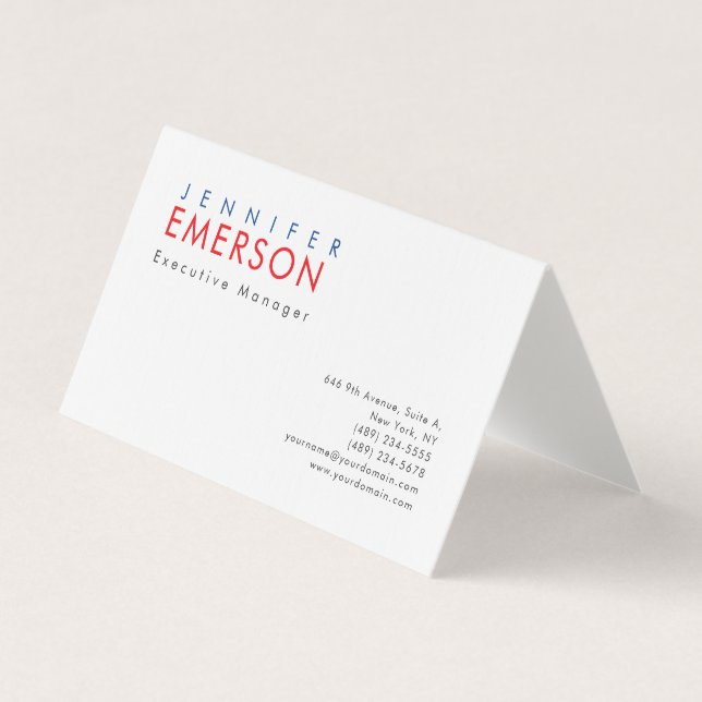 Linjär professionell minimalistisk modern enkel  visitkort (Framsida)