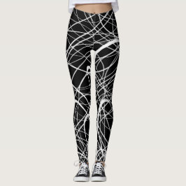 Linjära Abstract1 - Damasker Leggings