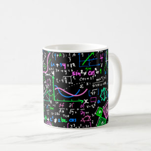 Linjära matematikutbildningskretsar för matemati kaffemugg