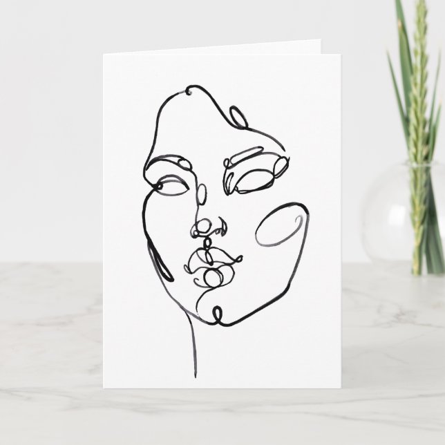 Linjära tankar - Ansikte Kort (Framsida)