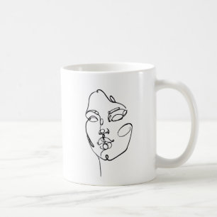 Linjära trådar - Ansikte Kaffemugg