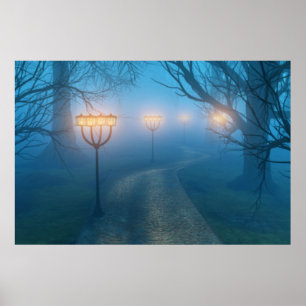 Linjarer i Fog-utskrift Poster
