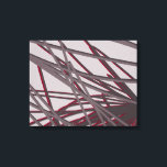 Linjärt abstrakt-design | Grått & Burgundy Canvastryck<br><div class="desc">Abstrakt canvas art har en unik modern, konstnärlig linjär sammansättning i burgundy och vin på lätt grått-bakgrund. Den konstnärliga designen inspireras av långa dyngräs och är en skiktad sammansättning som ger djup och perspektiv med högdagrar och skuggor av grått och vin-färgad. Designat med vektorgrafik kan du skapa en egen anpassad...</div>