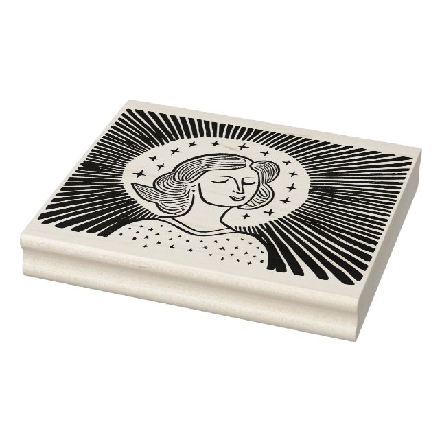 Linjärt avskurna stjärnor av helgdag aura stämpel (Stämpel)