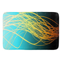 Linjärt flödesblåttguld - badmatta