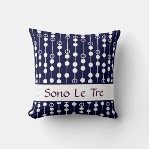 Linjärt punkt #1 @ SonoLeTre med monogram Kudde