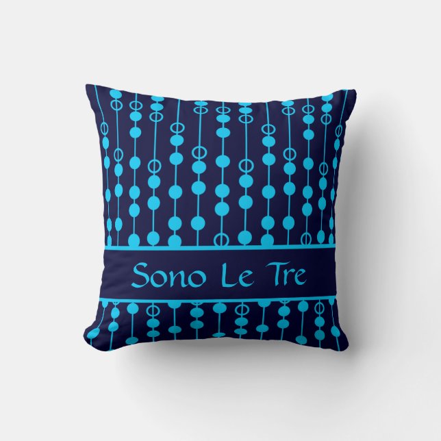 Linjärt punkt 3 @ SonoLeTre med monogram Kudde (Framsida)