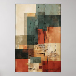 Linjärt saldo och Abstrakt av formulär Poster