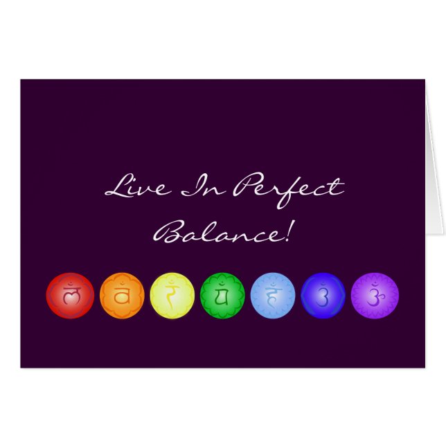 Linje 7 Chakras Hälsningskort (Framsidan Horizontal)