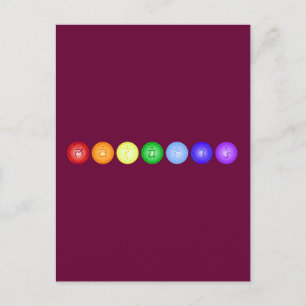 Linje 7 Chakras Vykort