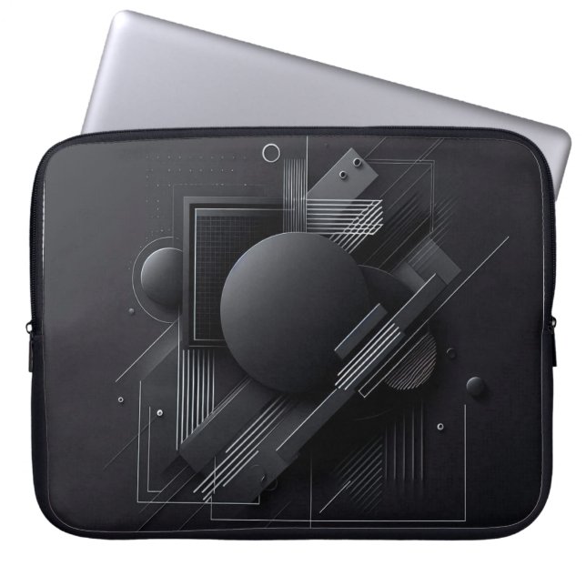 Linje Grafik Laptop Fodral (Framsidan)