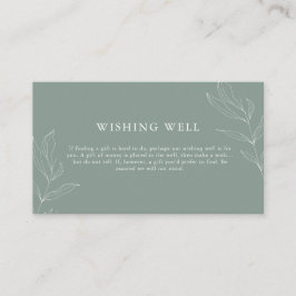 Linje konst blad sage önskebrunn tillbehörskort tilläggskort