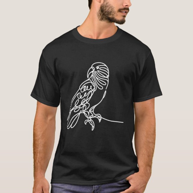 Linje Konst Fågel & Ornitolog Kea T Shirt (Framsida)