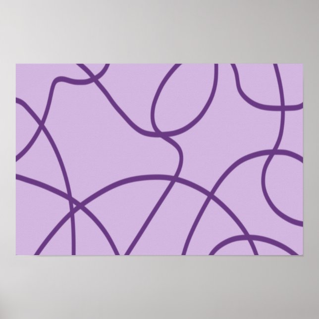 Linje konst i lila poster (Framsidan)