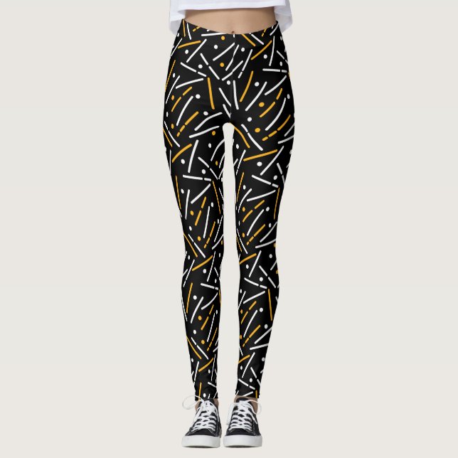 Linje Mönster 4 Leggings (Framsida)
