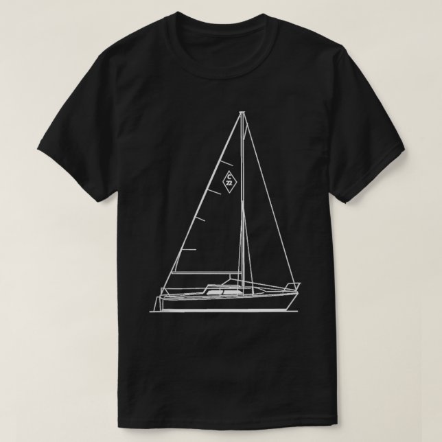 Linje Teckning tryckt på baksidan T Shirt (Design framsida)