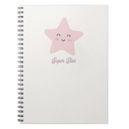 Linjé Vitt, Off-Vitt, Söt Stjärna Anteckningsbok