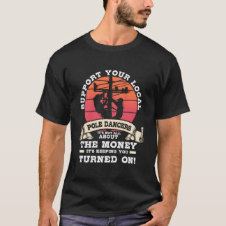 Linjearbetarbild på baksidan t shirt