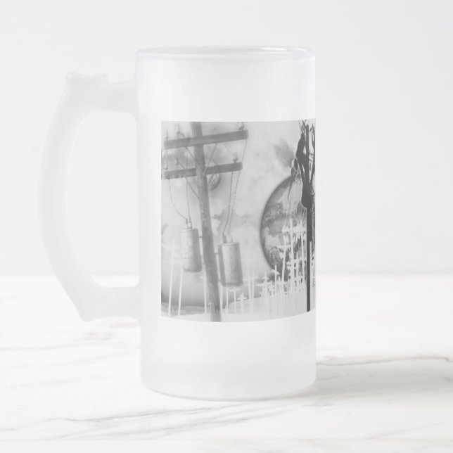 Linjearbetare frostad ölmugg frostat ölglas (Vänster)