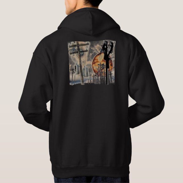 Linjearbetare Hoodie (Baksida)
