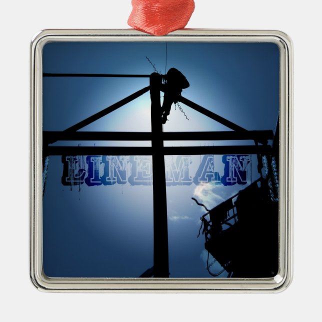 Linjearbetareprydnad Julgransprydnad Metall (Framsidan)