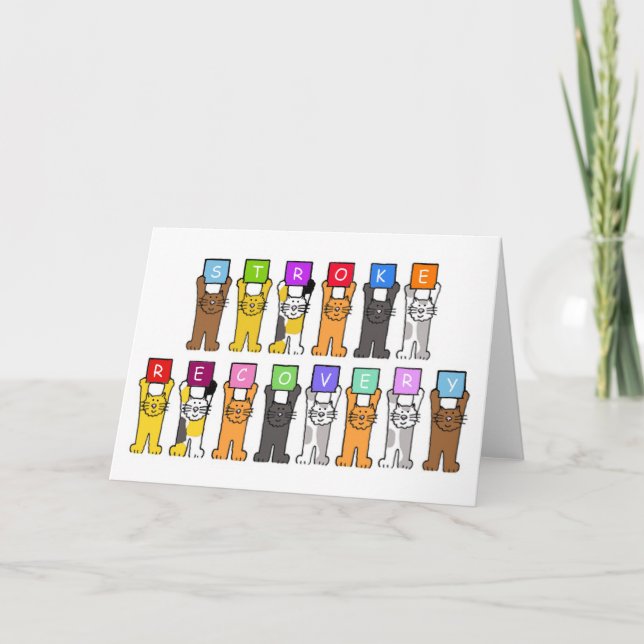 Linjeåterställning - få snart Tecknad - katter Kort (Framsida)