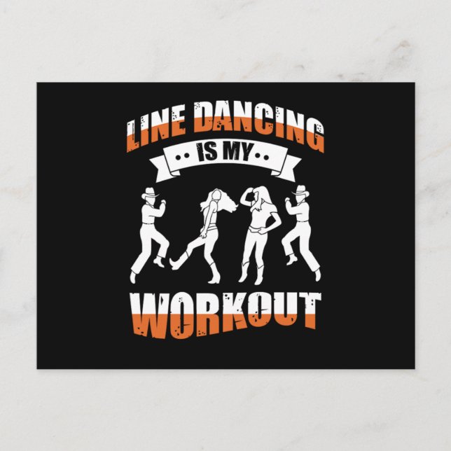 Linjeavbildning är min workout Land Music-gåva Vykort (Framsida)