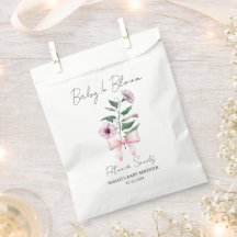 Linjeband | Petuniafrön Baby Shower Förmånspåse