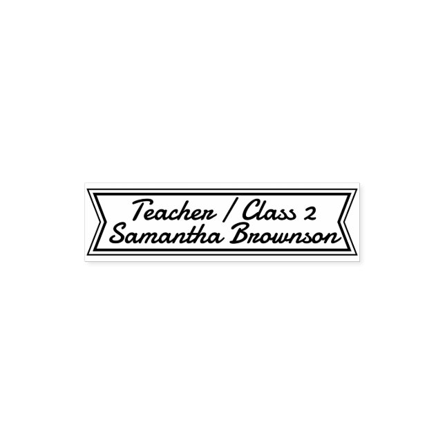 Linjebanner Klasslärare Självfärgande Stämpel (Design)