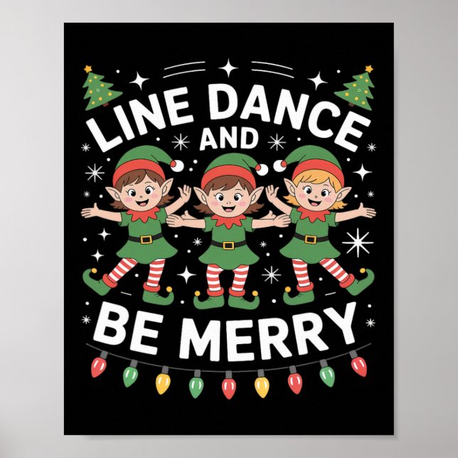 Linjedans är julstämningen poster (Framsidan)