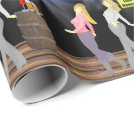 Linjedansande kvinnor med varningstecken presentpapper