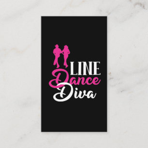 Linjedansare Diva Westernare Cute Line Dancer Kvin Visitkort