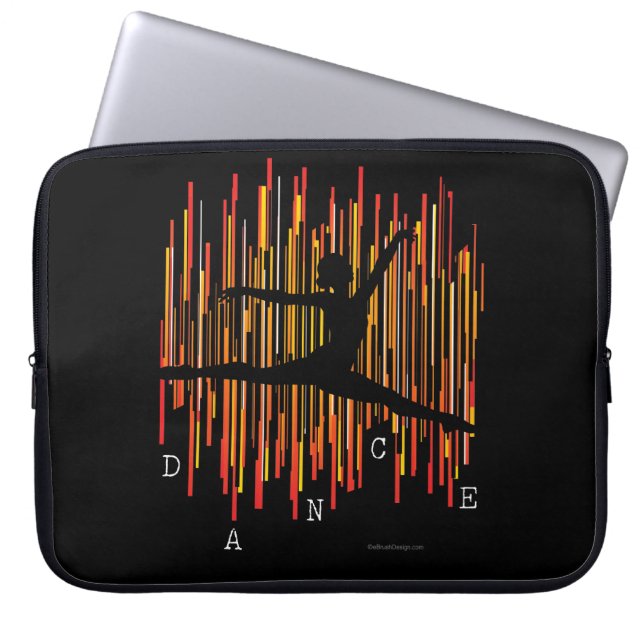 Linjedansare (v3) laptop sleeve (Framsidan)