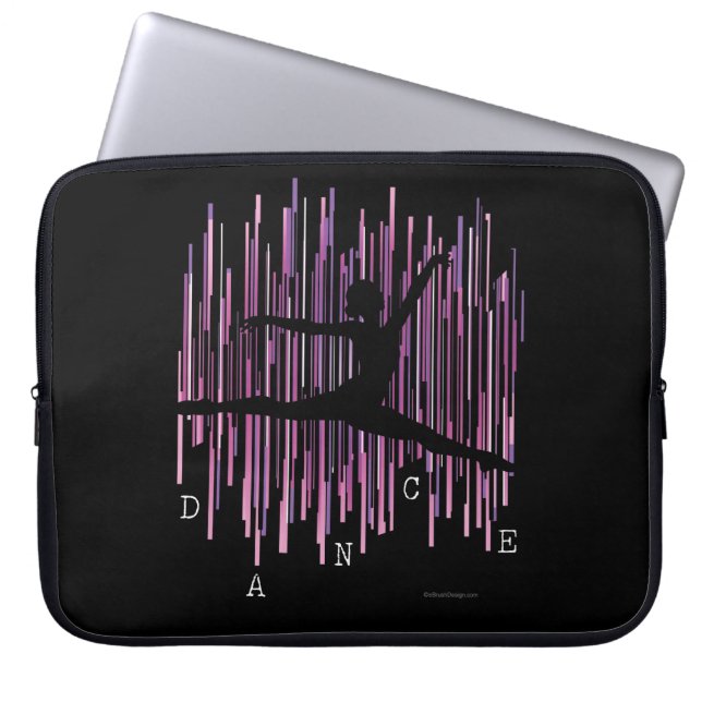 Linjedansare (v4) laptop sleeve (Framsidan)