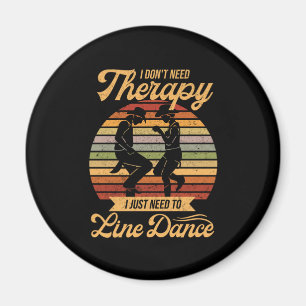 Linjedansing är min terapeutiska Retro Line Dancer Magnet