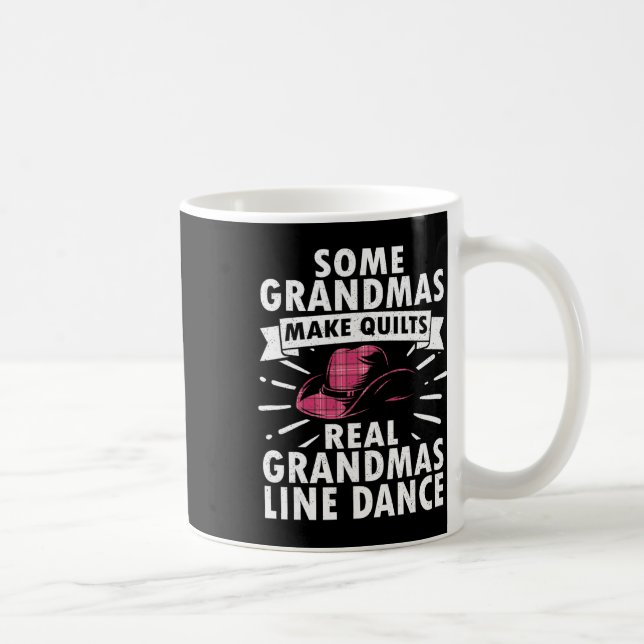 Linjedanskonst för kvinnor Mamma Mormor Linjedans  Kaffemugg (Höger)