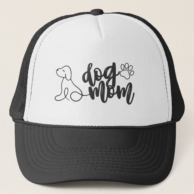 Linjedesign för hundmamma - minimalistisk hundälsk keps (Framsida)