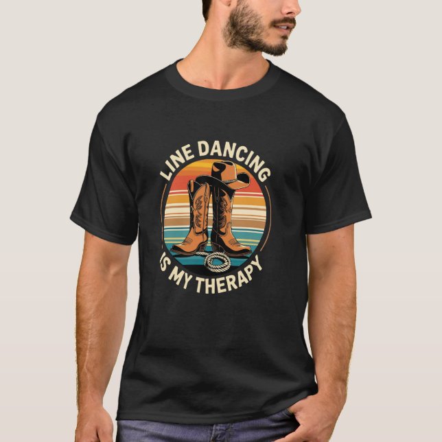 Linjeduo är min terapi t shirt (Framsida)