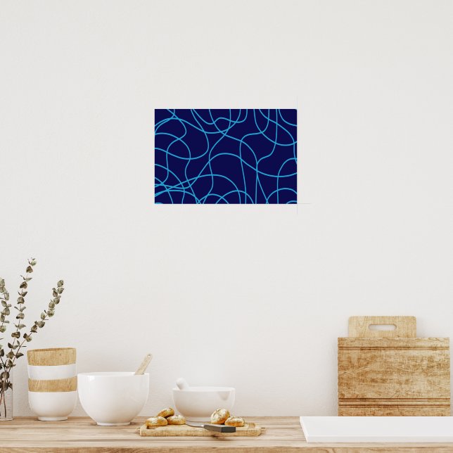 Linjekonst i kontrastmodeller poster (Kök)