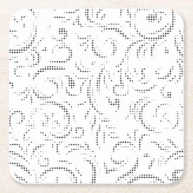 Linjekonst, Kangaroo, Ghost Papper Underlägg Kvadrat (Framsidan)