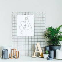 Linjekonst teckning | Svartvit | Minimalistisk