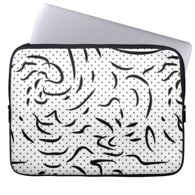 Linjekonst, Vista White, Alabaster Electronics Bag Laptop Fodral (Framsidan)